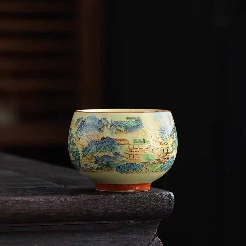 Landscape Ceramic Teacup