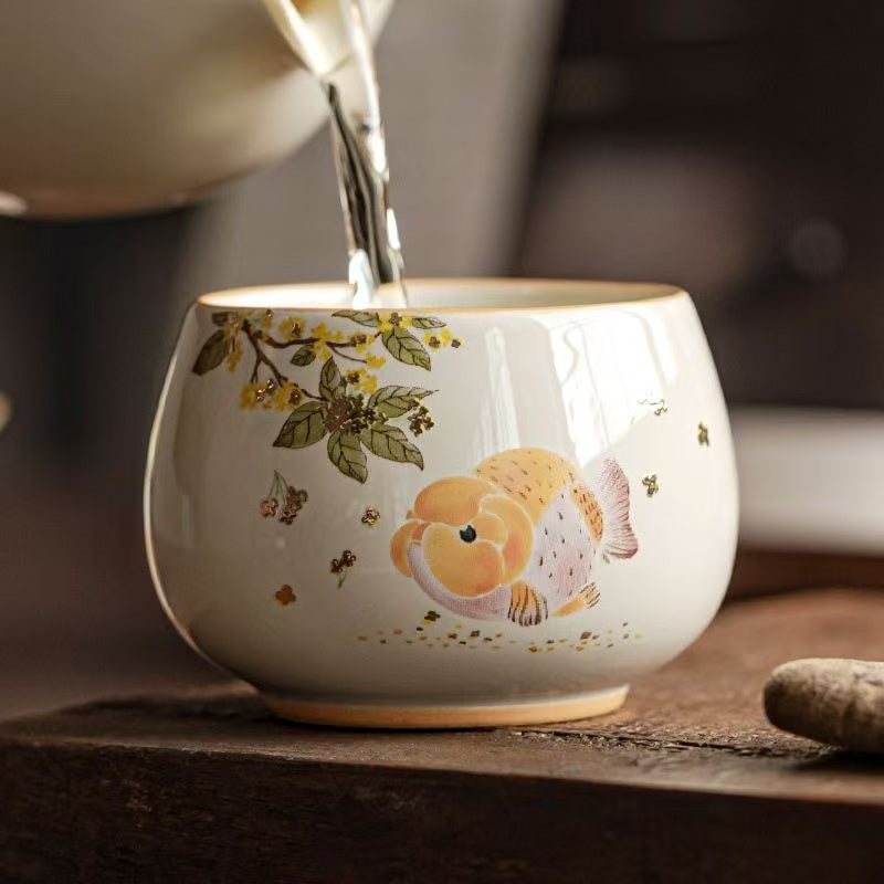 Osmanthus & Carp Ceramic Master Tea Cup