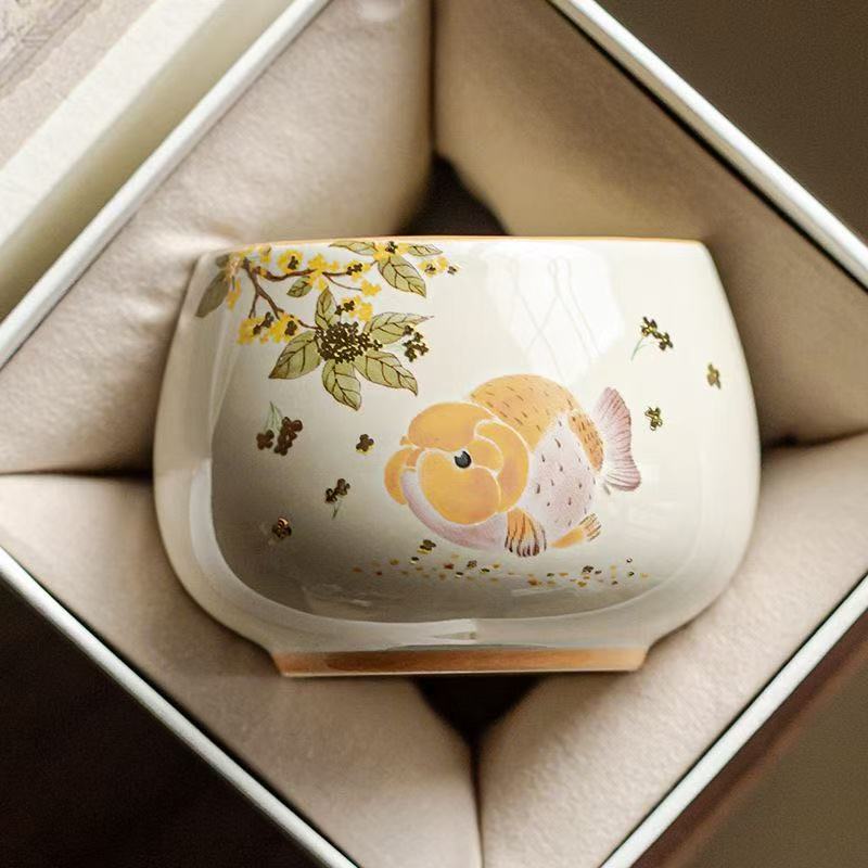 Osmanthus & Carp Ceramic Master Tea Cup
