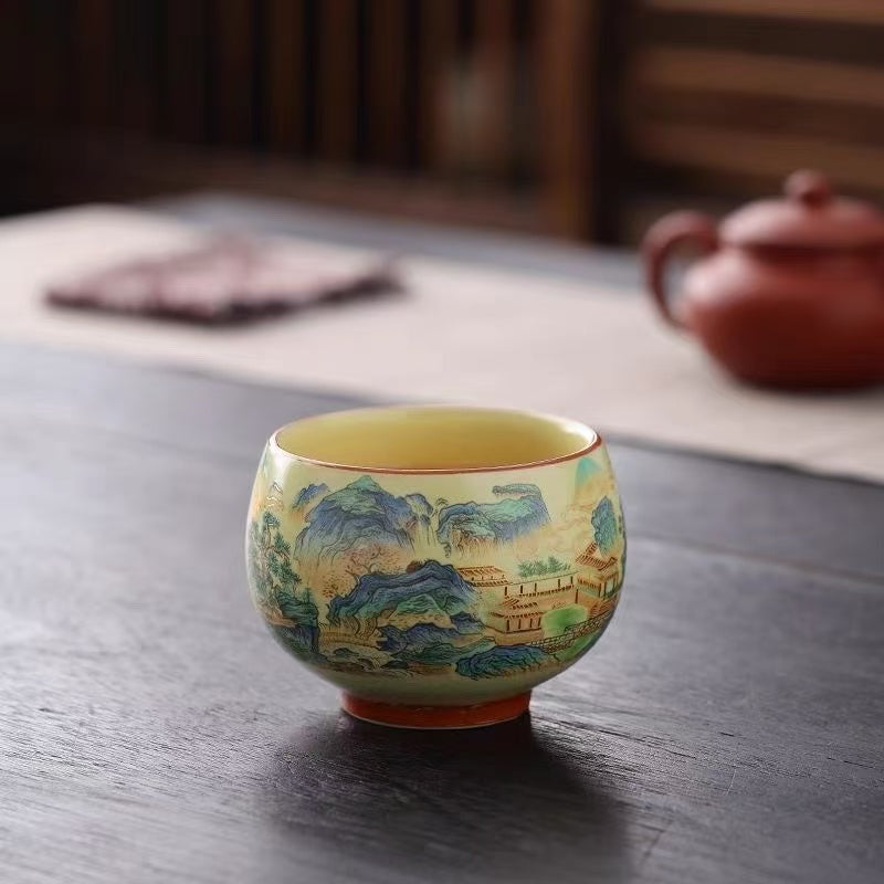 Landscape Ceramic Teacup