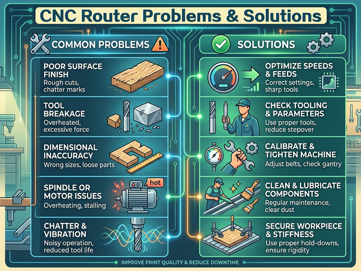 22 Most Common CNC Router Problems, Troubleshooting and Maintenance Solutions